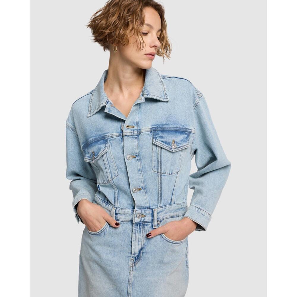 7 For All Mankind Relaxed Denim Dress - Picture 6 of 12